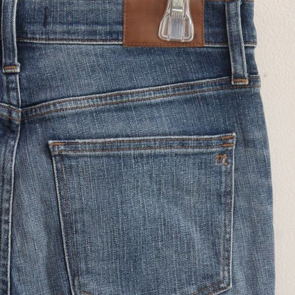 Madewell 9” Mid Rise Skinny Jeans York Wash Rip Repair Stretch Denim Sz 28 - Picture 7 of 12